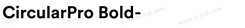 CircularPro Bold字体转换